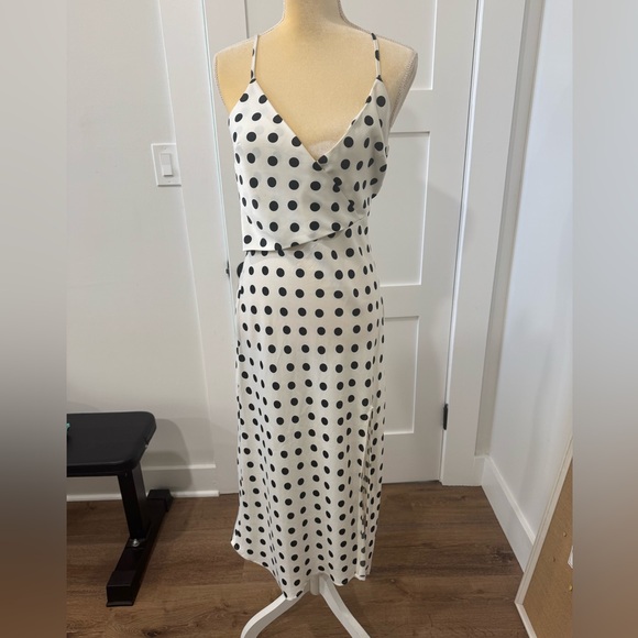 Urban Outfitters Dresses & Skirts - Urban Outfitters Black and White Polka Dot Midi Dress